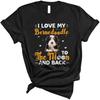 I Love My Bernedoodle To The Moon and Back Funny Dog Pet Owner Lover Gifts Unisex T-Shirt