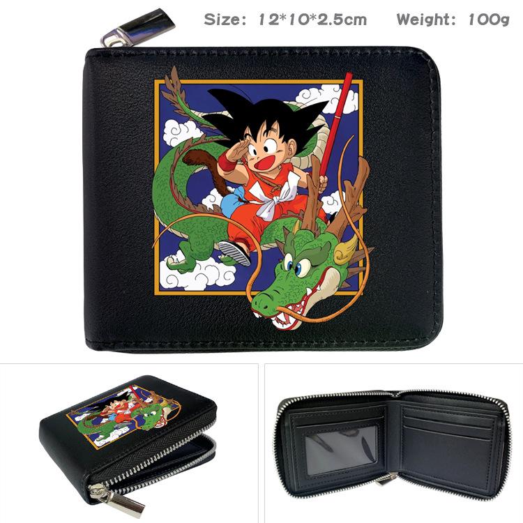 Dragon Ball Z Reißverschluss-Geldbörse Anime-Druck Kurz PU Karten-Münzbeutel Tragbar für Studenten Männer Frauen Goku Vegeta 1 Stück