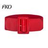 Ceinture en Simili Cuir Taille Réglable Ceinture Femme, Large Ceinture Élastique de Taille Accessoire avec Boucle Carrée, Robe Extensible Mode Flexible Stretch