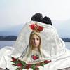 Coperta Vergine Maria di Fatima in Pile di Flanella Portogallo Rosario Coperte da Divano Cattoliche per Viaggio Camera da Letto Copriletto per Divano