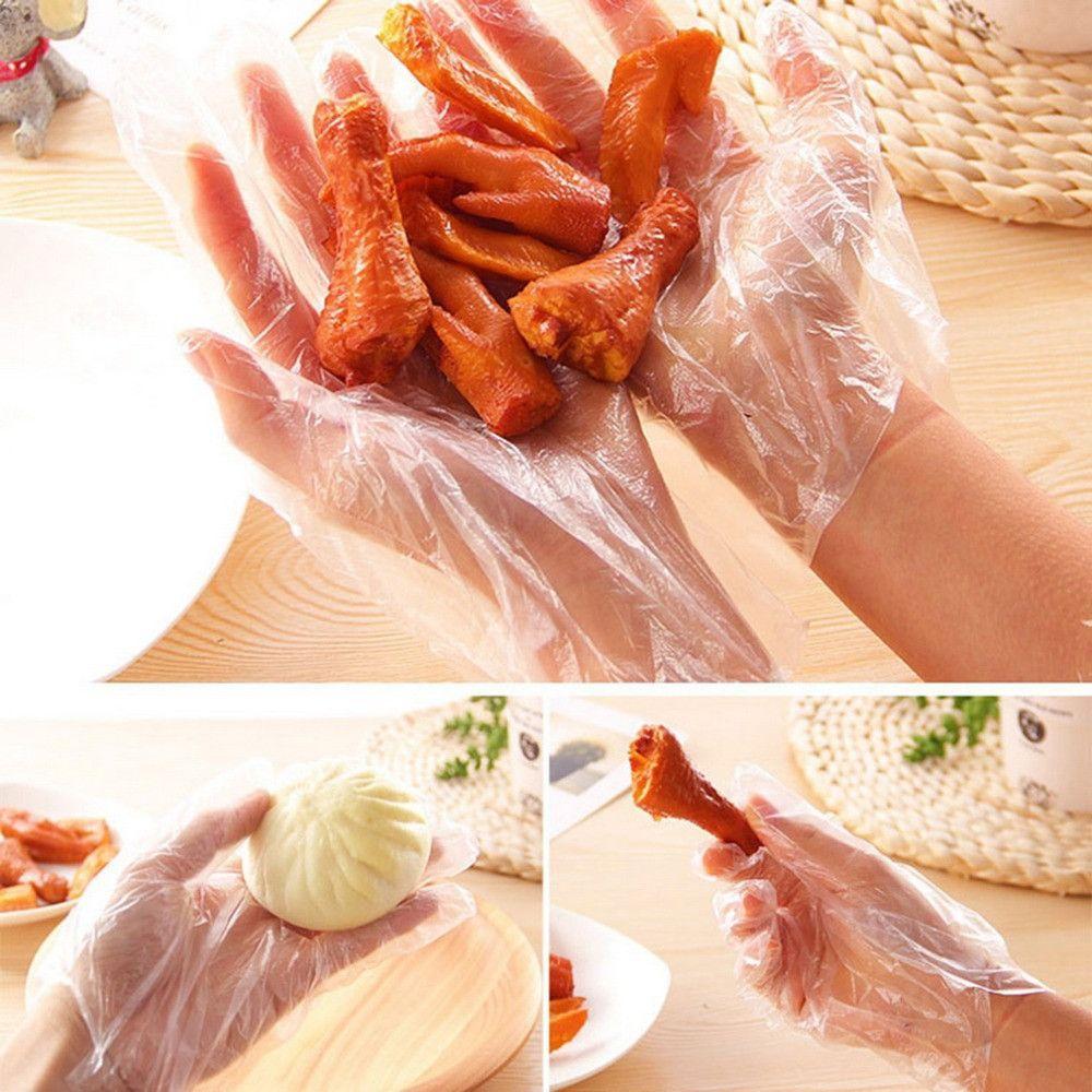 Girls Kids Safety Vegetable Fruit Food Children Disposable Gloves Plastic Clear Avoid Direct Touch