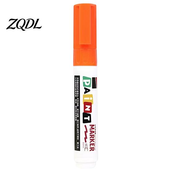 Plastic Surface Paint Pens 12 Colors Flat Tip Marker, Oil Based Broad Pen for Metal Tire Rubber Steel Glass Leather, Waterproof Quick Dry Touch