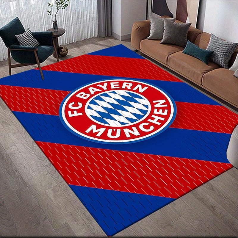 FCB Flanell Bedruckter Teppich, Heimsofa-Dekoration für Wohnzimmer & Schlafzimmer, Rutschfeste Spiel-Flanell-Bodenmatte für Spielzimmer