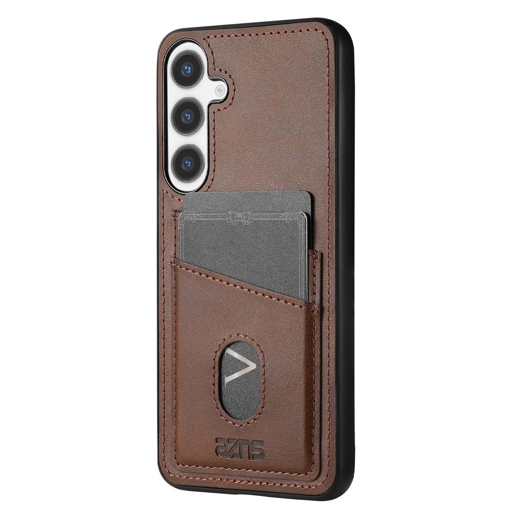 AZNS K1 Series For Samsung Galaxy A56 5G Case Calf Texture Anti-Drop PU+TPU Phone Cover with 2 Card Slot