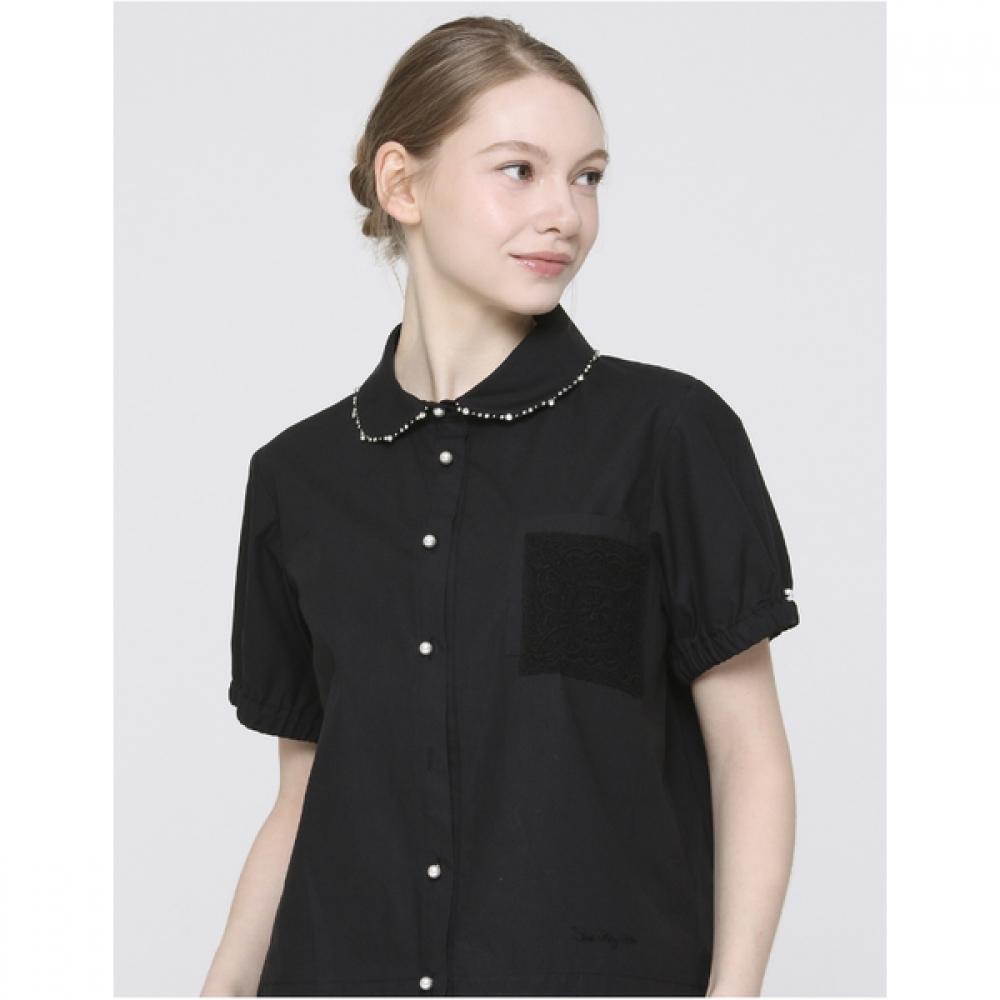 Son Jung Wan Women Beaded Collar Pocket Blouse Zdr6262261