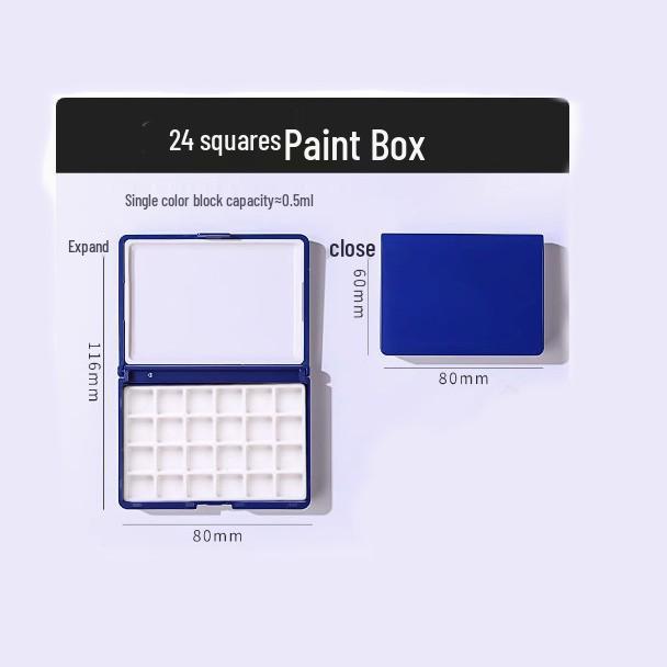 Portable Multi-Functional Watercolor Paint Box with Brush Washer Palette & Bucket