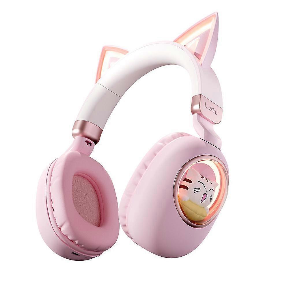 Kids Headphones Cat Ear - Bluetooth 5.3 Over-Ear Noise Cancelling Headphones