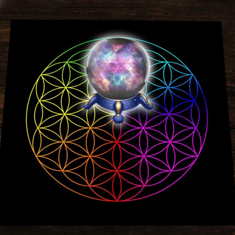 60x60cm Tarots Table Altar Cloth Metaphysical Board Game Mat Pendulum Divination Altar Tablecloth Board Game Cards Pad