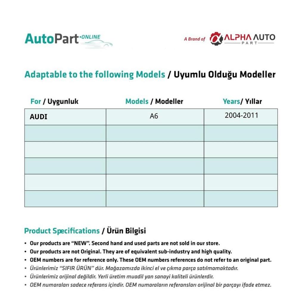Rear Window Repair Kit-Right-Left-SET for  A6