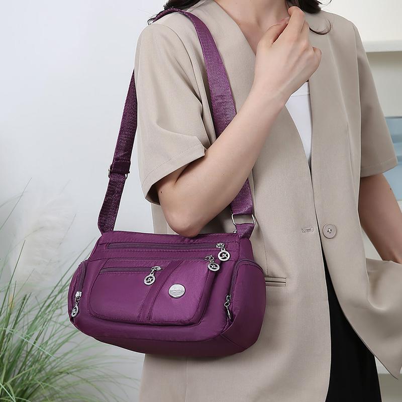 Large Capacity Multi-Layer Oxford Shoulder Bag Women's Crossbody Bag Multi-Functional Mother Bag