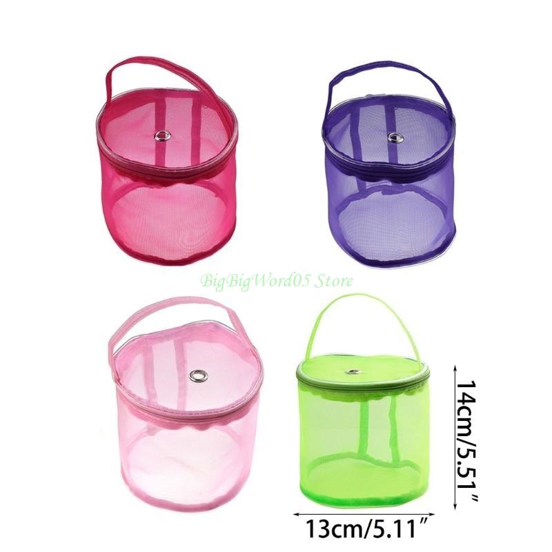 24TE Empty Mesh Yarn Bag Portable Knitting Yarn Balls Baskets Crochet Thread Sewing Accessories Storage Tote Bags