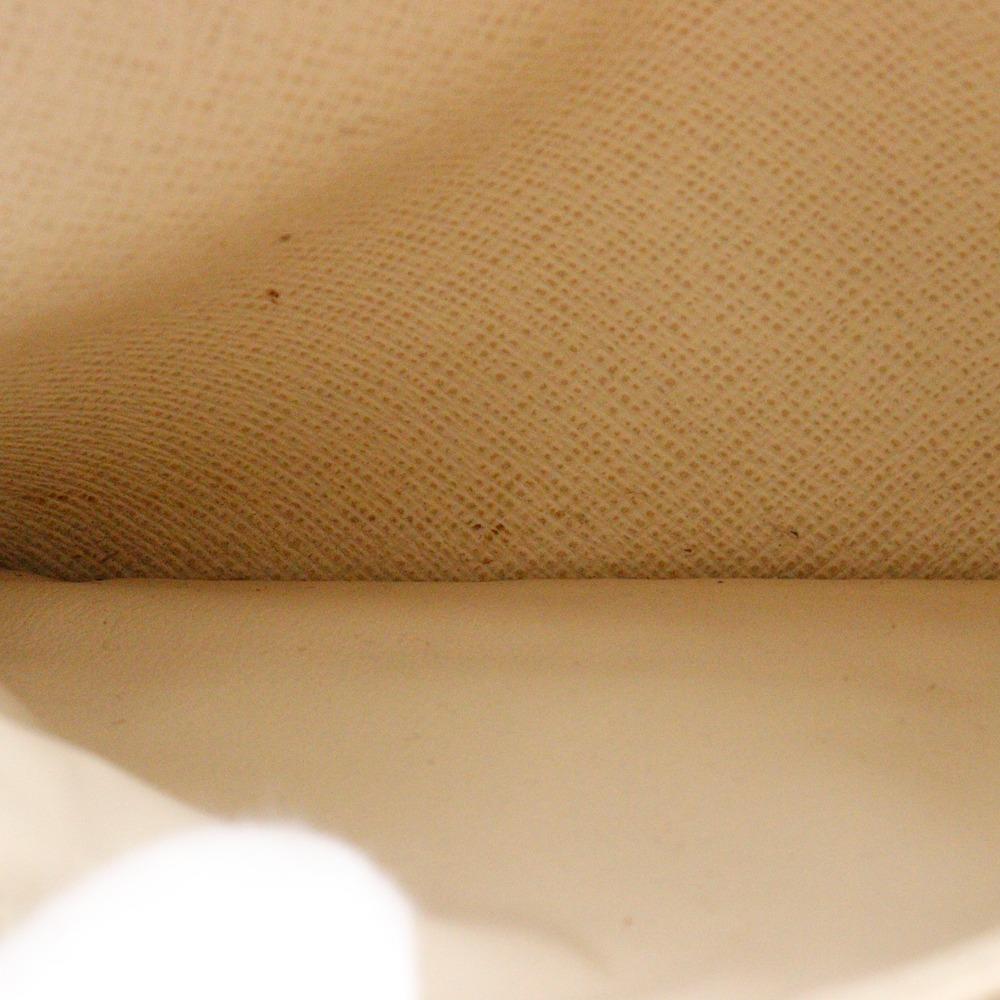 Louis Vuitton Portemonnaie Sarah N61735 Weißes Damier Azur Canvas Unisex Gebraucht