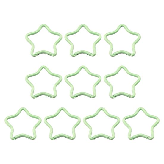 10Pcs Multicolor Pentagram Star Carabiner Buckle Aluminum Alloy Carabiner Hook Clips DIY Accessories for Keychain Buckle for Camping Hiking