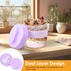 Double Layer Overnight Oats Container with Lid and Spoon Milk Fruit Salad Food Storage Jars Leakproof Meal Prep Breakfast Cup