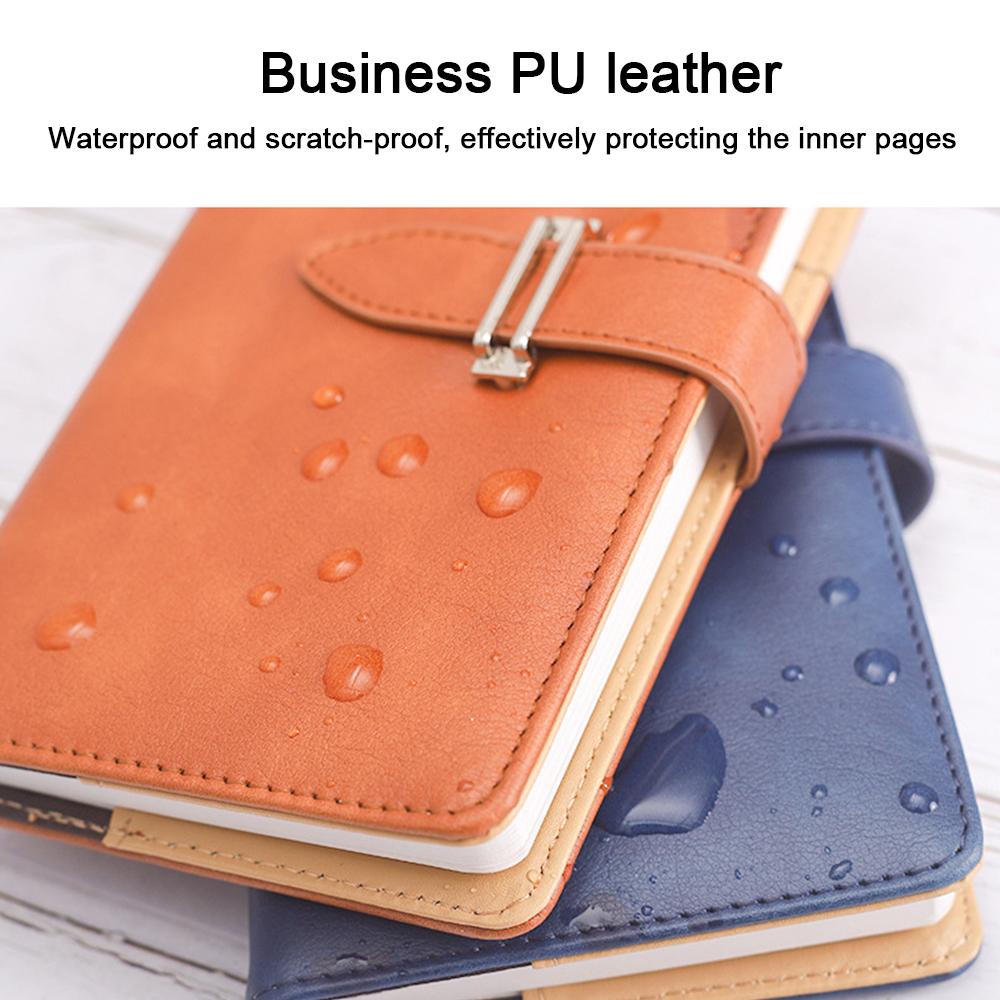 (kann Logo gravieren) A6 Business-Taschennotizbuch, kleines Leder-Notizpad mit Schnalle, Reisetagebuch für Studenten, Handbuch, Besprechungsprotokollbuch