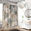 1pc Monstera Deliciosa Floral Print Shower Curtain, with 12 Hooks, Machine Washable, for Shower Partition and Privacy Protection