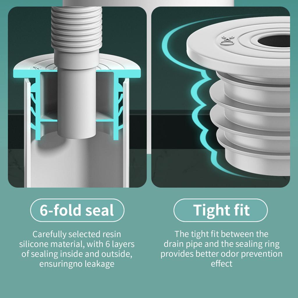 Washing Machine Drain Hose Seal Plug Sewer Pipe Seal Rings Sealing Cover for Laundry Room Kitchen Bathroom Enduring