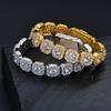 Hip Hop Zircon Full Diamond Rock Sugar Bracelet Light Luxury Accessories High-End Men'S Jewelry Jewelry