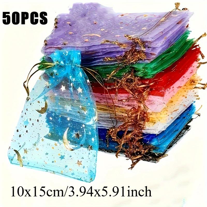Multi-Purpose Storage Bags: 50 PCS,Jewelry Storage, Gift Wrapping, Christmas Gifts, Weddings, Celebrations, Etc.100% Polyester