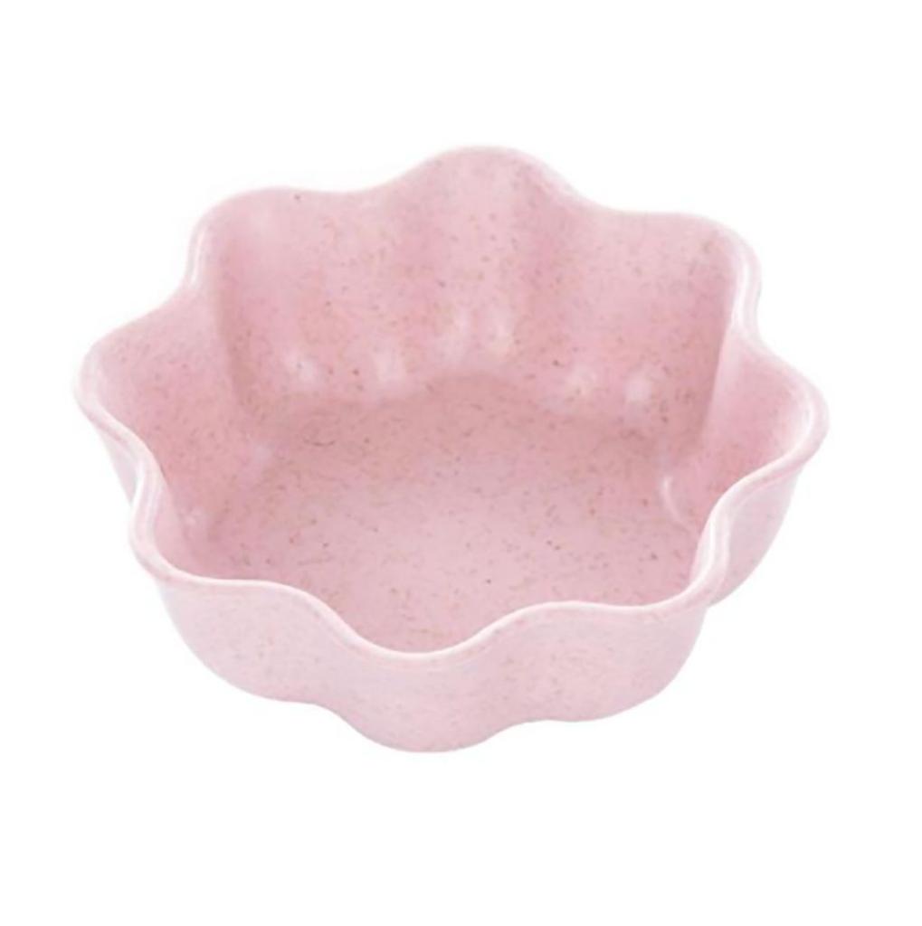 Heart,Flower Shape Wheat Straw+PP Material Appetizer Plates Smooth Edge Kitchen Supplies Tableware Mini Bowls Seasoning Dish