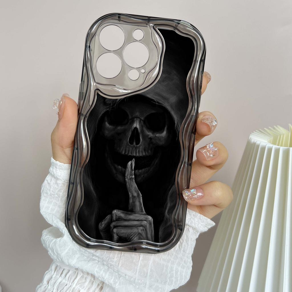 LZ13 Death Prayer Grim Reaper Skull Clear Soft Wave Phone Cases for iPhone 15 13 Pro Max 12 mini 14 8 Plus XS Max XR 6 Protection Back Cover