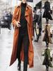 2026 Men's Mid-length Trench Coat - European & American Style, Long Coat, Popular Seller