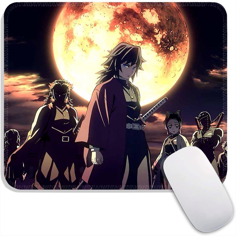 Anime Standard Mouse Pad Demon Slayer Gamer Mouse Mat Small Gaming Mousepad Travel Mouse Mats Non-Slip Office Mousemats