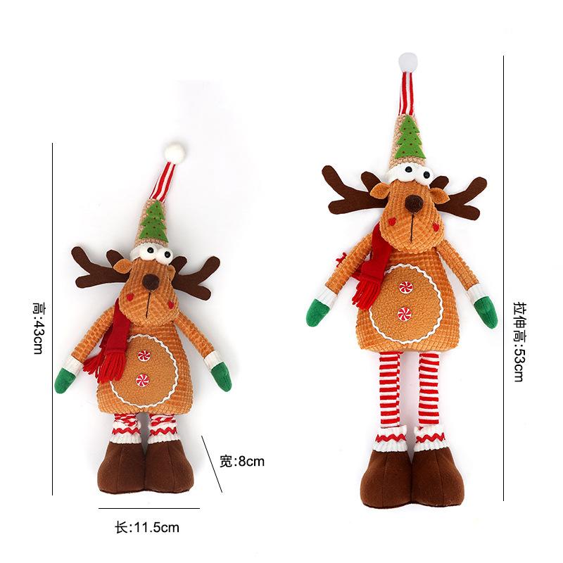 Neue Weihnachten Einziehbare Puppe Weihnachts Elch Puppe Heimdekoration Puppe Weihnachtsschmuck Fensterdekoration