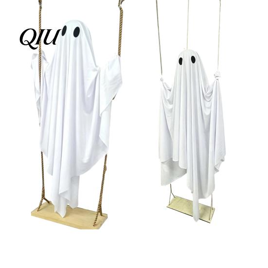 Decorative Ghost with 8 Lighting Modes Halloween Hanging Swing Decor String Lights, Glowing Floating Durable Yard Ornaments Ornament for Tree, Outdoor