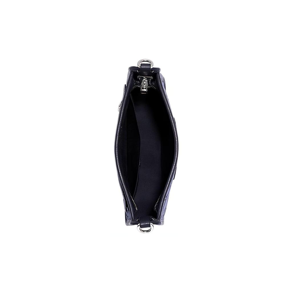 New COACH Dempsey Fabric With Cow Leather Shoulder Bag, Crossbody Bag Large Size Women's Blue CA195-SVVGD