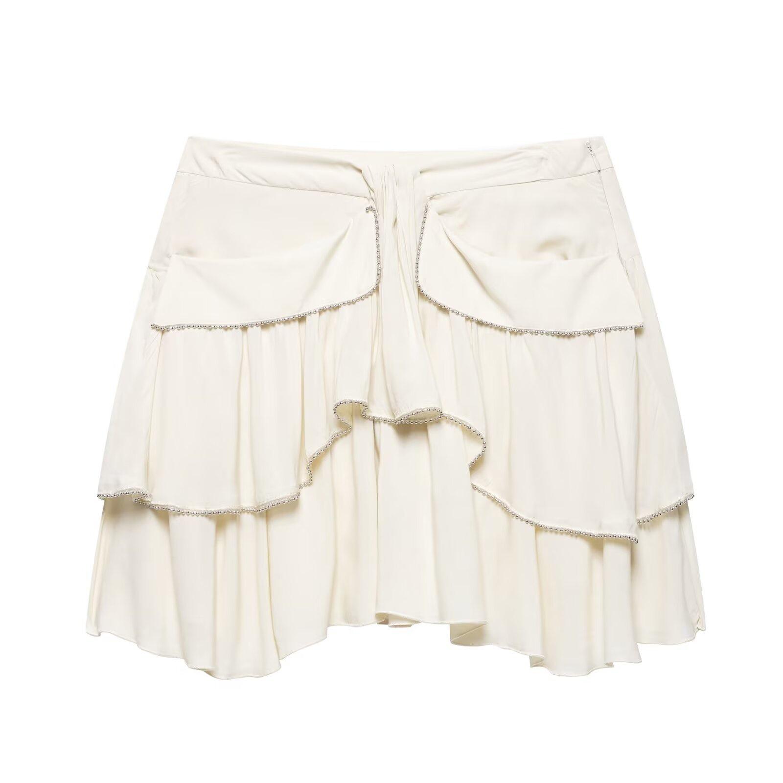 

2025 Summer European & American Women s Layered Cake Skirt - Versatile Style L
