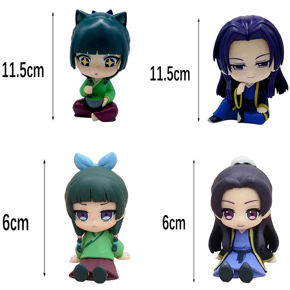 Anime Dzienniki Aptekarki 11cm Maomao Jinshi Styl Kwaii Figurki Zabawki Model PVC Lalka Kolekcjonerska Urocza Dekoracja Biurka Prezenty