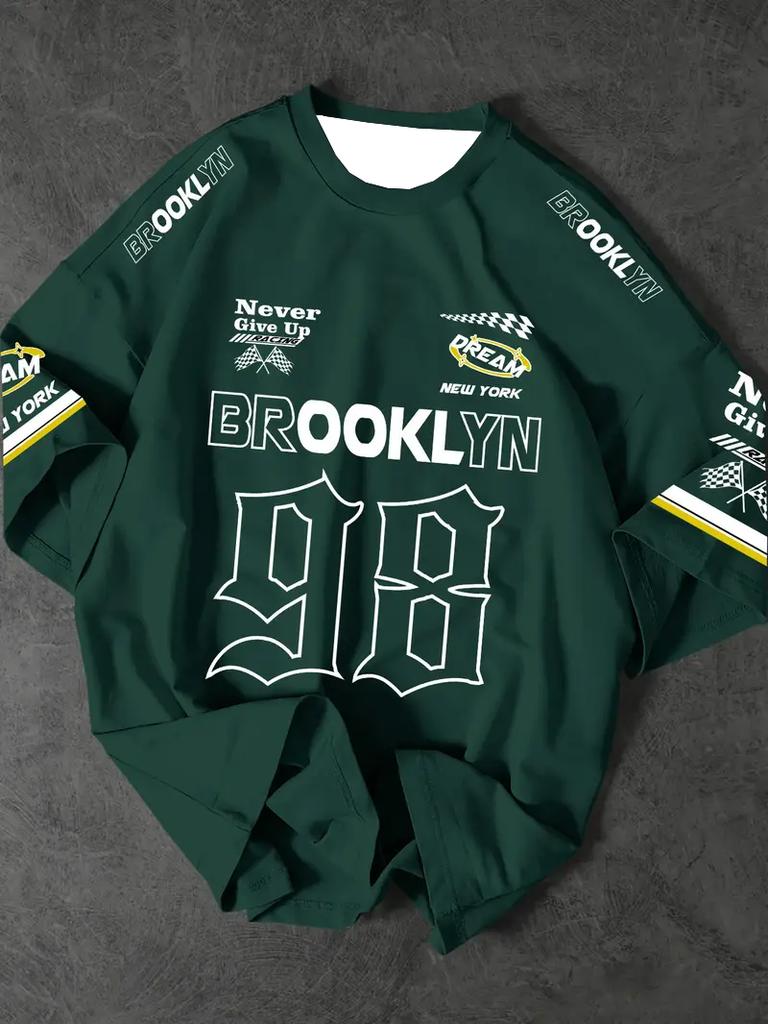 Męska koszulka sportowa Brooklyn 23 nadruk krótki rękaw T-shirt letni graficzny T-shirty plus size damska koszulka sportowa topy