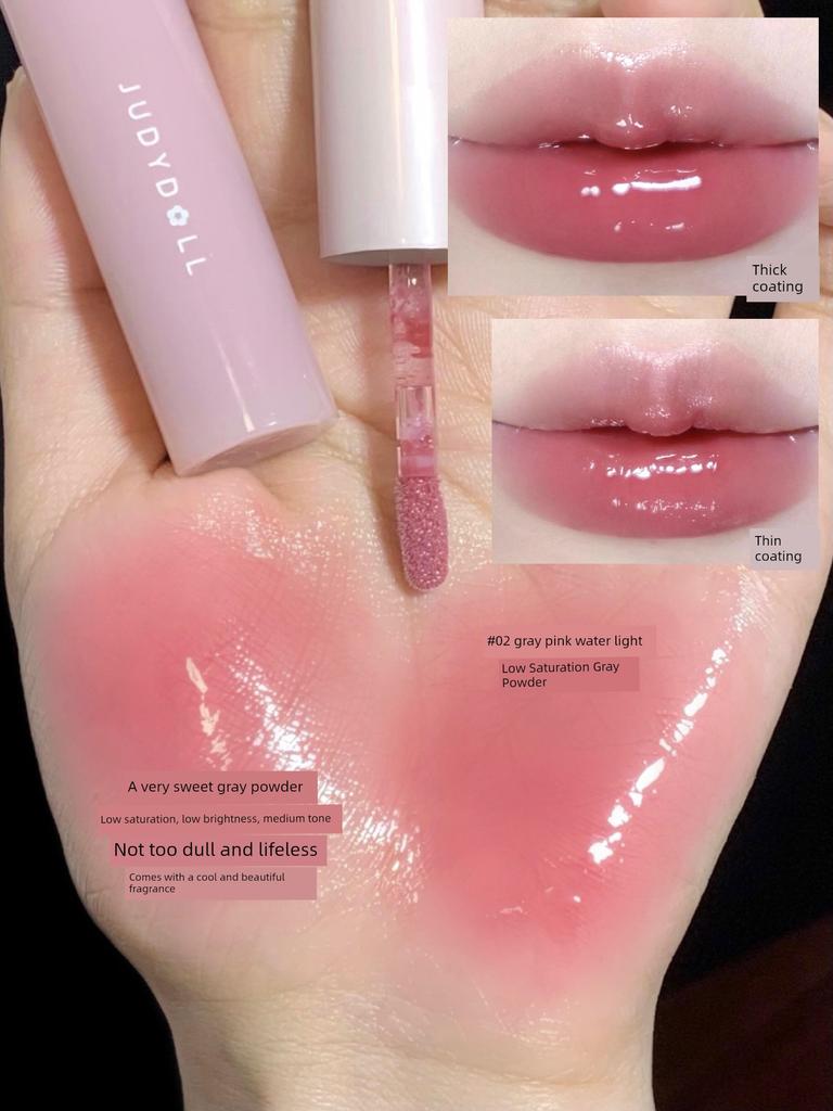 Official Genuine Product! Judydoll Orange Lip Care Essence Lip Glaze Mirror Lip Gloss Nude Color Layering Lipstick Base for Women