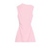 Summer New Product Women's Clothes French Style Design Short Crepe Sleeveless round Neck Mini Dress 3128324