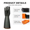 North Tower Heavy Duty Rubber Gloves, Industrial Gloves Waterproof Reusable Protective Work for Cleaning, Dishwashing, Upgraded with Non-Slip Design,