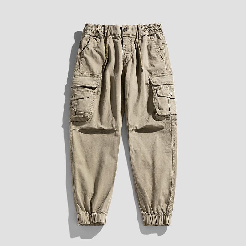 Multi-pocket Overalls Leggings Men's High-end Pants Trendy Brand High-end Men's Casual Loose Men's Trousers
