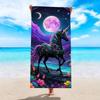 Magic Unicorn Beach Towel for Summer Patterned Sunscreen And Windproof Suitable For Swimming Pool Camping Travel Blanket