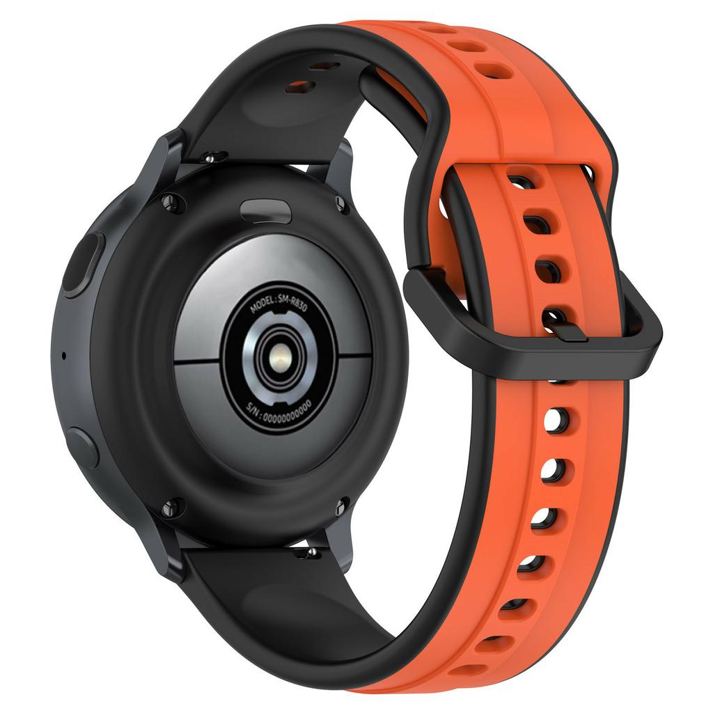 KALEBOL 20mm Silicone Watch Strap for Samsung Galaxy Watch6 Classic 47mm/43mm/Huawei Watch GT 3 Pro 43mm Dual Color Wrist Band