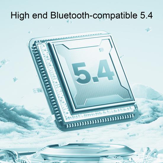 1 Pair Mini Wireless Earphones Ergonomic Noise Cancelling HiFi Sound Bluetooth-compatible 5.4 Earbuds LED Display Sports Car Case Running Headphone