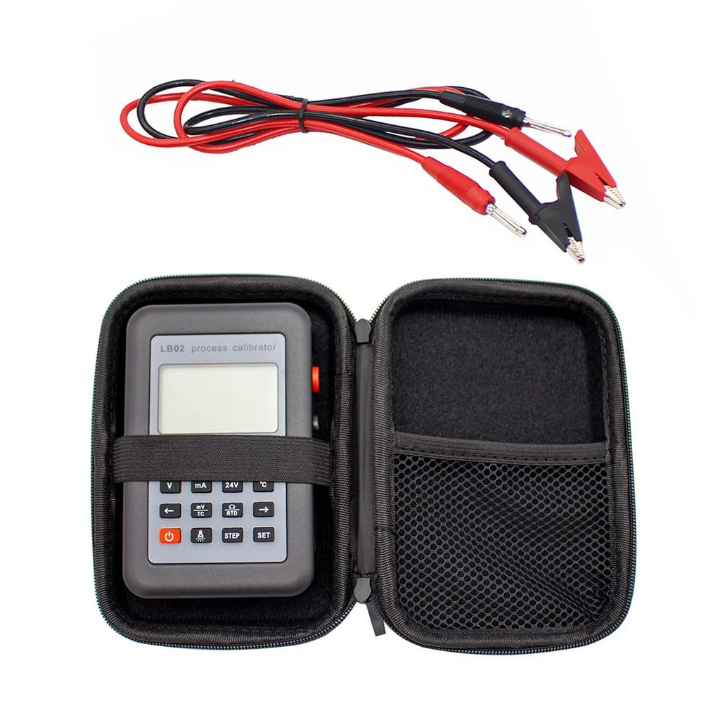 Jieoto LB02 Process Calibrator Signal Generator Source Process Calibrator with mV LCD Dual Measurement Outputs Large LCD Display Protective Case