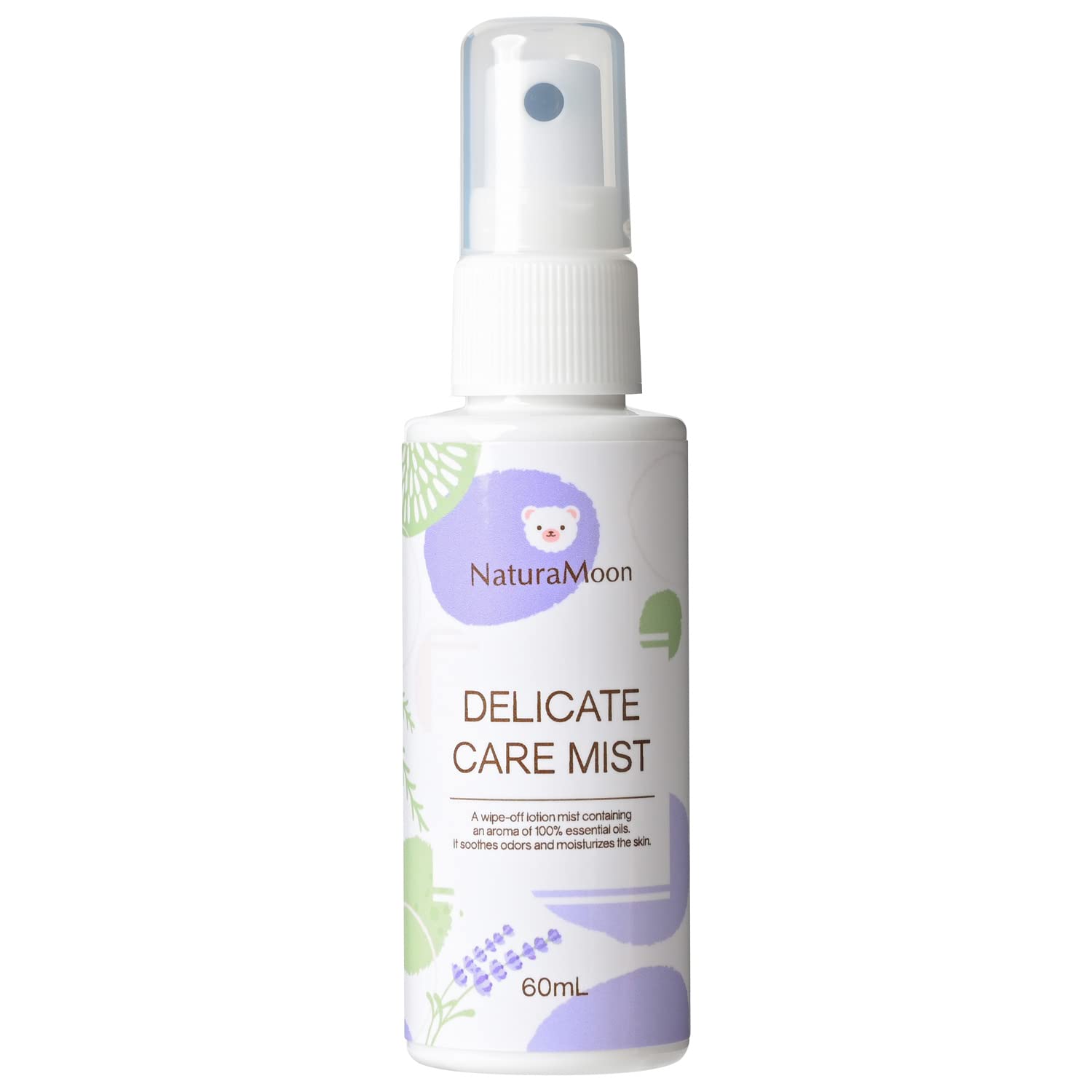 

NaturaMoon Delicate Care Mist Delicate Zone Care Lotion 60ml, Spray, Odor-Reducing, VIO, Refreshing, Moisturizing, Wipe-Off