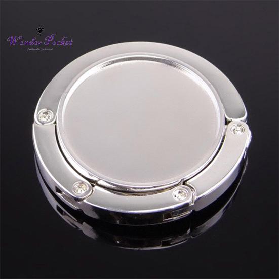 Metalowa okrągła składana torba przenośna torebka torebka wieszak na stół