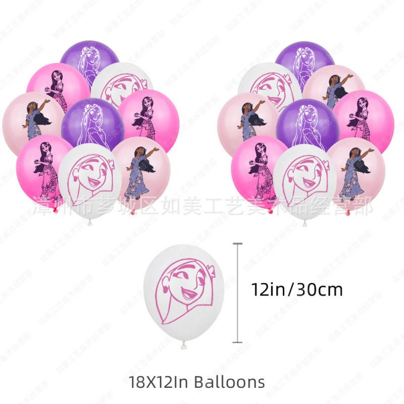 Isabella Birthday Party Decorations Kit with Banner, Cake Toppers, Balloons Theme Supplies