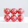 6pcs Plastic Christmas Tree Pendant Bright Hanging Ornament Snowflakes Christmas Ball  Office