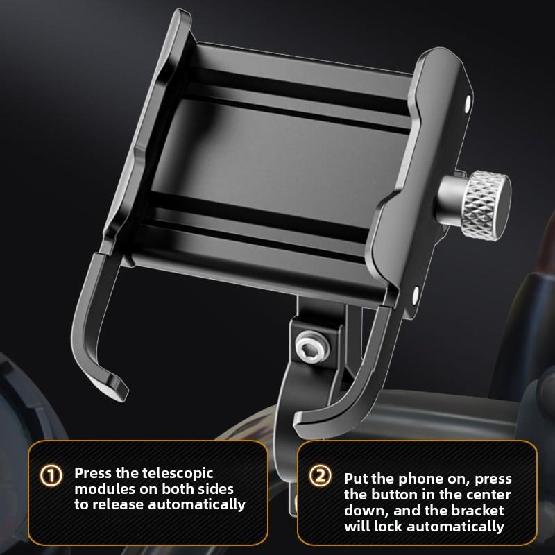 Universal Phone Holder Metal Mobile Phone Holder GPS Navigation Stand Special Motorcycle Bike Riding Phone Holder
