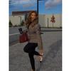 Woman Commute Khaki Plaid Suit Coat V Neck Lapel Long Sleeved Loose Button Jacket Fashion Charm Office Street Female Outercoat
