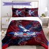 Crystal Palace Football Printed 3 Pieces Bedding Set, Comfortable Skin Friendly Bedroom Duvet Cover Set
