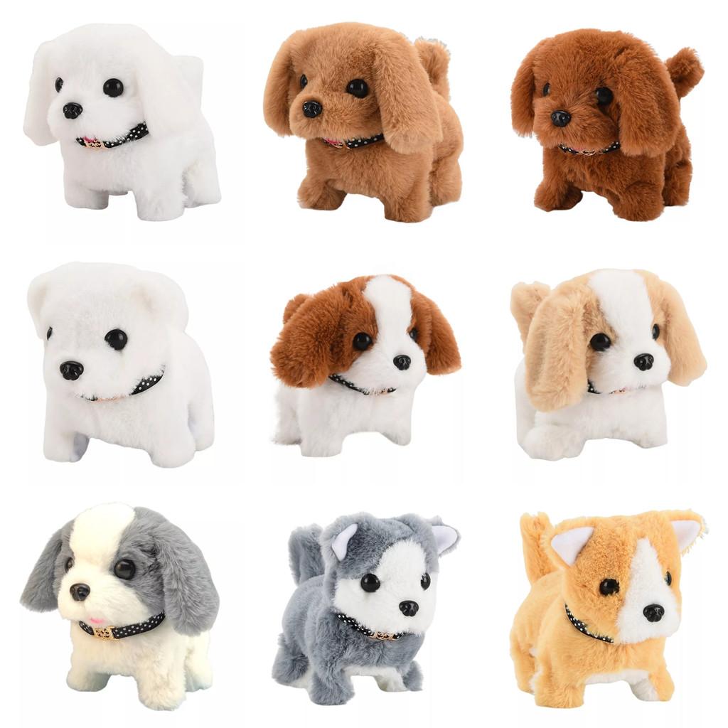 Electronic Robot Dog Walking Barking Tail Wagging Puppy Dog Plush Toy Gift Kids