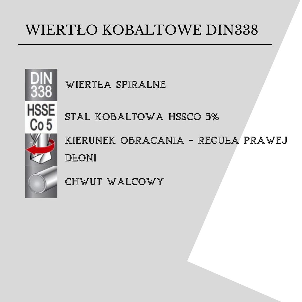 Wiertło kobaltowe hss-co din 338 10,0 mm - stal nierdzewna, żeliwo